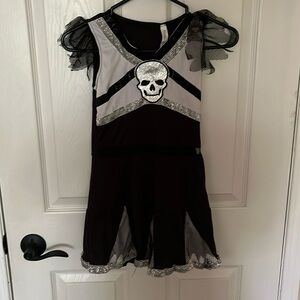 Zombie Cheerleader costume Haloween with pom-pom and a glove